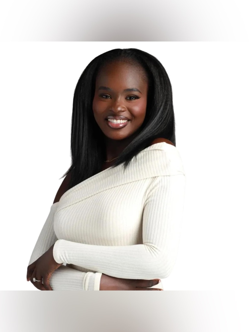 Blow Out Straight Clip-In Natural Roots Hair Extensions - Natural Black